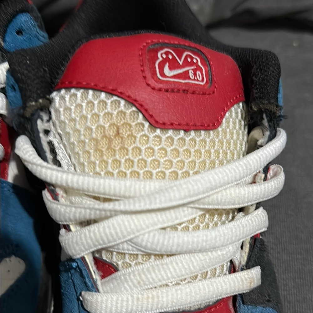 Nike Red and Blue Retro Sneakers - Picture 2 of 5